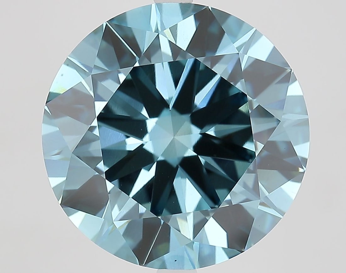 Loose Diamond - ROUND 11.0ct Fancy Vivid Blue VS1: Loose Diamond - ROUND 11.0ct Fancy Vivid Blue VS1 Source: This is a real non-mined Diamond that has been grown in a lab Shape: ROUND Carats: 11.0 Color: Fancy Vivid Blue Certification: IGI Video: