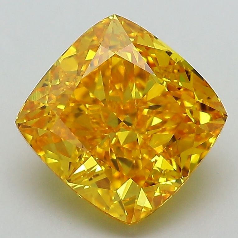 Loose Diamond - CUSHION BRILLIANT 3.05ct Fancy Vivid Yellow VS1: Loose Diamond - CUSHION BRILLIANT 3.05ct Fancy Vivid Yellow VS1 Source: This is a real non-mined Diamond that has been grown in a lab Shape: CUSHION BRILLIANT Carats: 3.05 Color: Fancy Vivid Yellow Ce