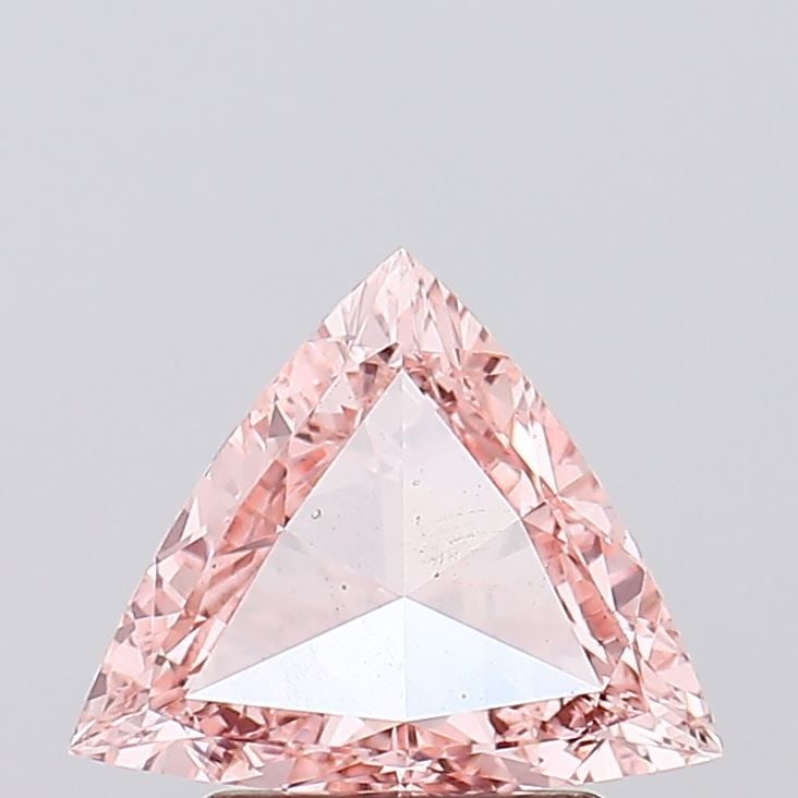 Loose Diamond - TRIANGULAR 1.28ct Fancy Intense Pink VS1: Loose Diamond - TRIANGULAR 1.28ct Fancy Intense Pink VS1 Source: This is a real non-mined Diamond that has been grown in a lab Shape: TRIANGULAR Carats: 1.28 Color: Fancy Intense Pink Certification: I