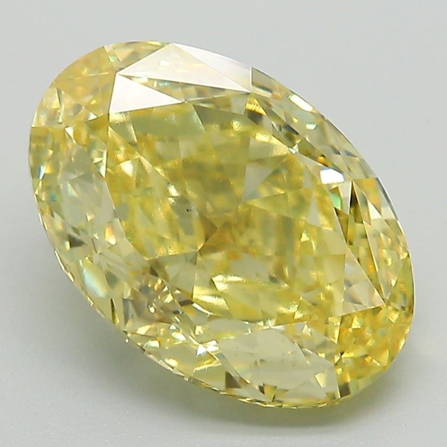 Loose Diamond - OVAL 4.33ct Fancy Vivid Yellow VS1: Loose Diamond - OVAL 4.33ct Fancy Vivid Yellow VS1 Source: This is a real non-mined Diamond that has been grown in a lab Shape: OVAL Carats: 4.33 Color: Fancy Vivid Yellow Certification: IGI Video: