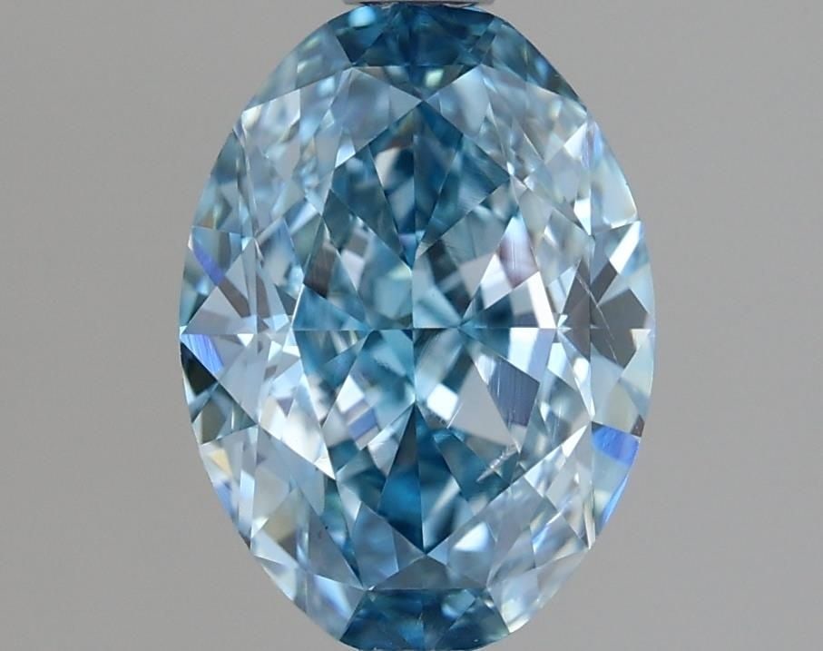 Loose Diamond - OVAL 1.61ct Fancy Vivid Blue SI1: Loose Diamond - OVAL 1.61ct Fancy Vivid Blue SI1 Source: This is a real non-mined Diamond that has been grown in a lab Shape: OVAL Carats: 1.61 Color: Fancy Vivid Blue Certification: IGI Video:
