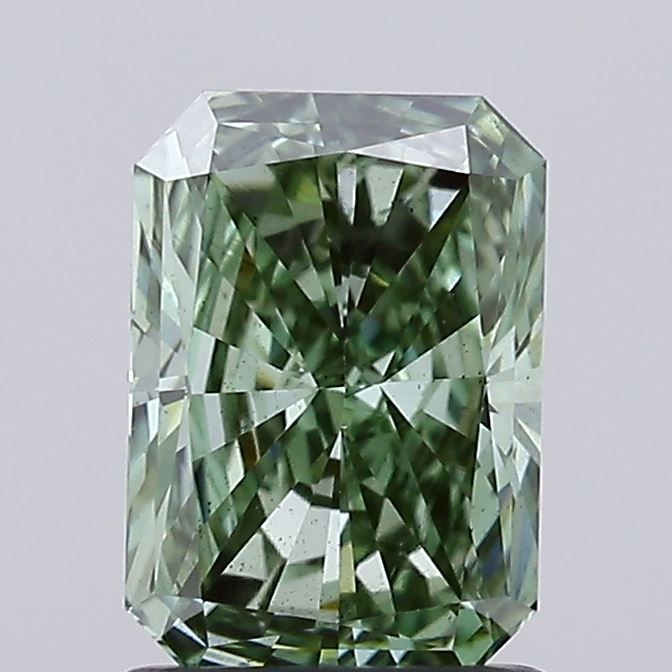 Loose Diamond - RADIANT 1.31ct Fancy Vivid Green SI1: Loose Diamond - RADIANT 1.31ct Fancy Vivid Green SI1 Source: This is a real non-mined Diamond that has been grown in a lab Shape: RADIANT Carats: 1.31 Color: Fancy Vivid Green Certification: IGI Video