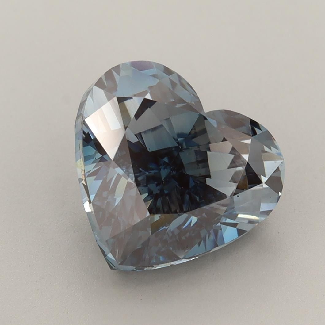 Loose Diamond - HEART 4.52ct Fancy Intense Gray Blue VS1: Loose Diamond - HEART 4.52ct Fancy Intense Gray Blue VS1 Source: This is a real non-mined Diamond that has been grown in a lab Shape: HEART Carats: 4.52 Color: Fancy Intense Gray Blue Certification: I