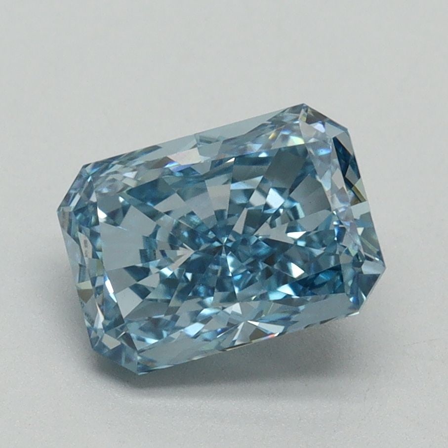Loose Diamond - RADIANT 1.81ct Fancy Vivid Blue VS1: Loose Diamond - RADIANT 1.81ct Fancy Vivid Blue VS1 Source: This is a real non-mined Diamond that has been grown in a lab Shape: RADIANT Carats: 1.81 Color: Fancy Vivid Blue Certification: IGI Video: