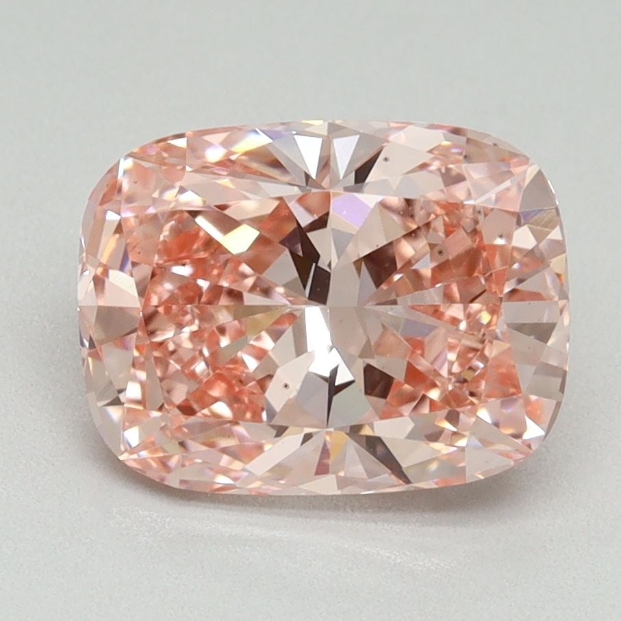 Loose Diamond - CUSHION MODIFIED 2.51ct Fancy Vivid Pink VS2: Loose Diamond - CUSHION MODIFIED 2.51ct Fancy Vivid Pink VS2 Source: This is a real non-mined Diamond that has been grown in a lab Shape: CUSHION MODIFIED Carats: 2.51 Color: Fancy Vivid Pink Certific