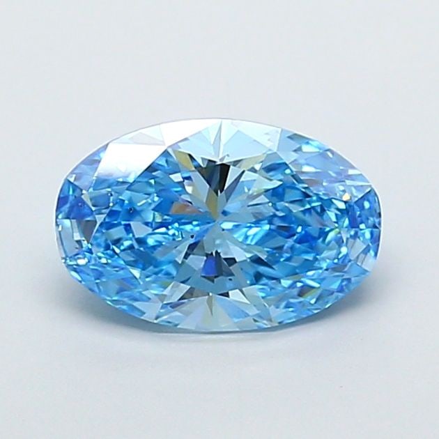 Loose Diamond - OVAL 2.53ct Fancy Vivid Blue VS2: Loose Diamond - OVAL 2.53ct Fancy Vivid Blue VS2 Source: This is a real non-mined Diamond that has been grown in a lab Shape: OVAL Carats: 2.53 Color: Fancy Vivid Blue Certification: IGI Video:
