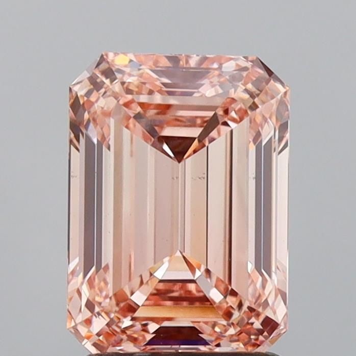 Loose Diamond - EMERALD 2.08ct Fancy Vivid Pink VS2: Loose Diamond - EMERALD 2.08ct Fancy Vivid Pink VS2 Source: This is a real non-mined Diamond that has been grown in a lab Shape: EMERALD Carats: 2.08 Color: Fancy Vivid Pink Certification: IGI Video:
