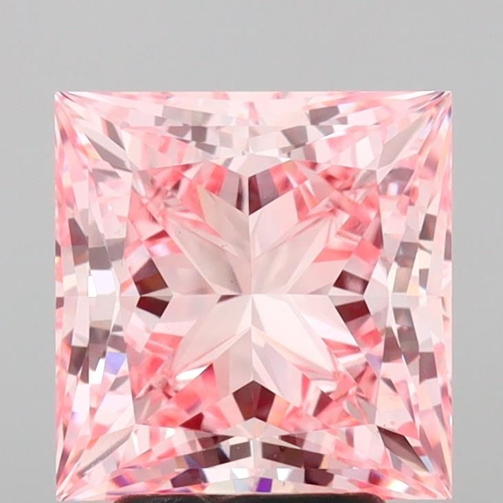 Loose Diamond - PRINCESS 3.49ct Fancy Vivid Pink VVS2: Loose Diamond - PRINCESS 3.49ct Fancy Vivid Pink VVS2 Source: This is a real non-mined Diamond that has been grown in a lab Shape: PRINCESS Carats: 3.49 Color: Fancy Vivid Pink Certification: IGI Vide