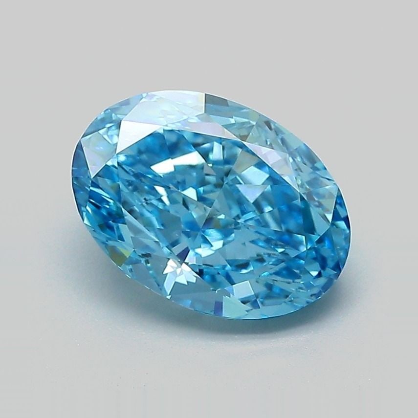 Loose Diamond - OVAL 2.38ct Fancy Vivid Blue VS1: Loose Diamond - OVAL 2.38ct Fancy Vivid Blue VS1 Source: This is a real non-mined Diamond that has been grown in a lab Shape: OVAL Carats: 2.38 Color: Fancy Vivid Blue Certification: IGI Video: