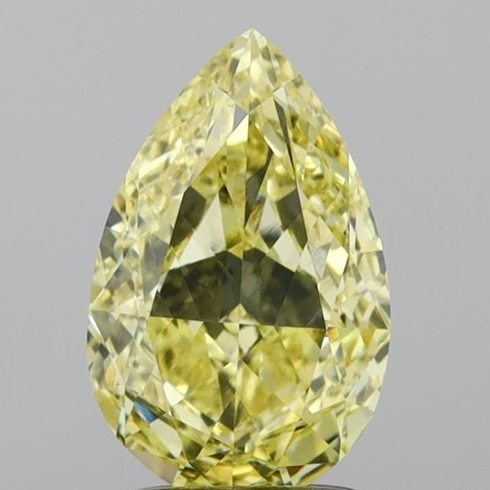 Loose Diamond - PEAR 2.06ct Fancy Intense Yellow VVS2: Loose Diamond - PEAR 2.06ct Fancy Intense Yellow VVS2 Source: This is a real non-mined Diamond that has been grown in a lab Shape: PEAR Carats: 2.06 Color: Fancy Intense Yellow Certification: IGI Vide