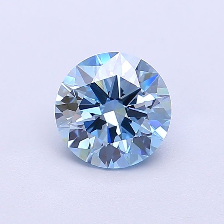 Ideal Loose Diamond - ROUND 1.01ct Fancy Vivid Blue VS1: Ideal Loose Diamond - ROUND 1.01ct Fancy Vivid Blue VS1 Source: This is a real non-mined Diamond that has been grown in a lab Shape: ROUND Carats: 1.01 Color: Fancy Vivid Blue Certification: IGI Video