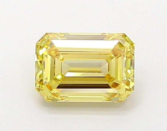 Loose Diamond - EMERALD 0.98ct Fancy Intense Yellow VS1: Loose Diamond - EMERALD 0.98ct Fancy Intense Yellow VS1 Source: This is a real non-mined Diamond that has been grown in a lab Shape: EMERALD Carats: 0.98 Color: Fancy Intense Yellow Certification: IGI