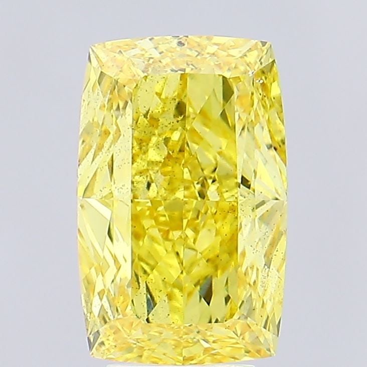 Loose Diamond - CUSHION MODIFIED 5.0ct Fancy Vivid Yellow VS2: Loose Diamond - CUSHION MODIFIED 5.0ct Fancy Vivid Yellow VS2 Source: This is a real non-mined Diamond that has been grown in a lab Shape: CUSHION MODIFIED Carats: 5.0 Color: Fancy Vivid Yellow Certif