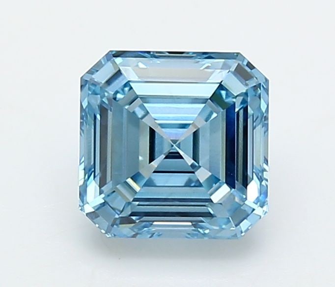 Loose Diamond - ASSCHER 2.09ct Fancy Vivid Blue VVS2: Loose Diamond - ASSCHER 2.09ct Fancy Vivid Blue VVS2 Source: This is a real non-mined Diamond that has been grown in a lab Shape: ASSCHER Carats: 2.09 Color: Fancy Vivid Blue Certification: IGI Video: