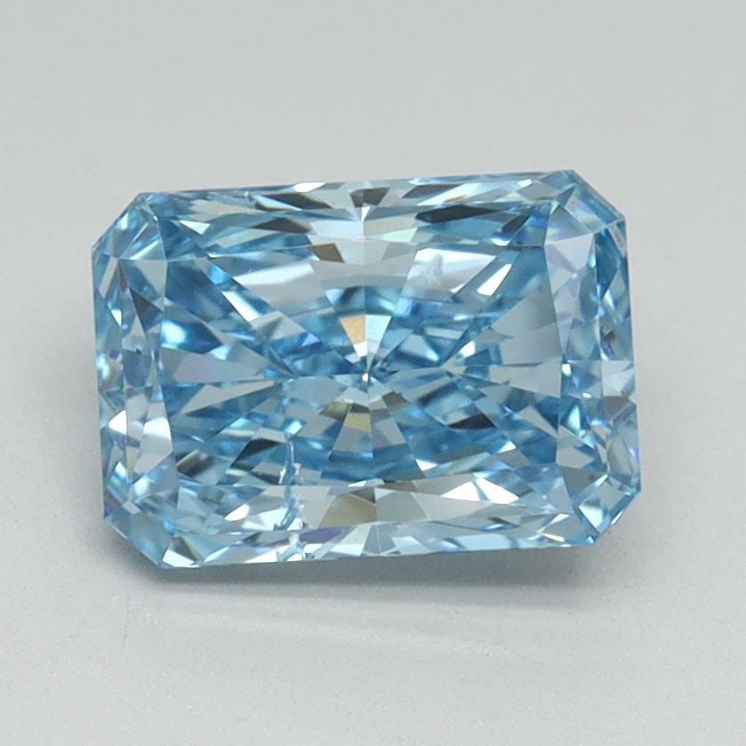 Loose Diamond - RADIANT 1.52ct Fancy Vivid Blue SI1: Loose Diamond - RADIANT 1.52ct Fancy Vivid Blue SI1 Source: This is a real non-mined Diamond that has been grown in a lab Shape: RADIANT Carats: 1.52 Color: Fancy Vivid Blue Certification: IGI Video: