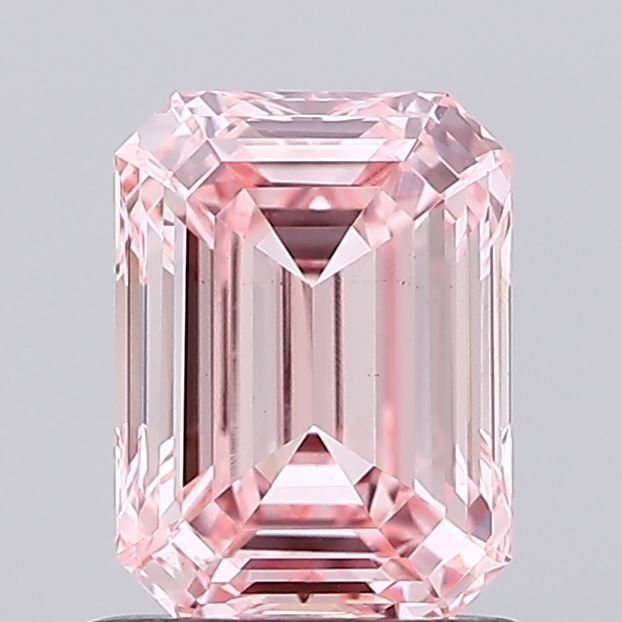 Loose Diamond - EMERALD 0.93ct Fancy Intense Pink VS1: Loose Diamond - EMERALD 0.93ct Fancy Intense Pink VS1 Source: This is a real non-mined Diamond that has been grown in a lab Shape: EMERALD Carats: 0.93 Color: Fancy Intense Pink Certification: IGI Vid