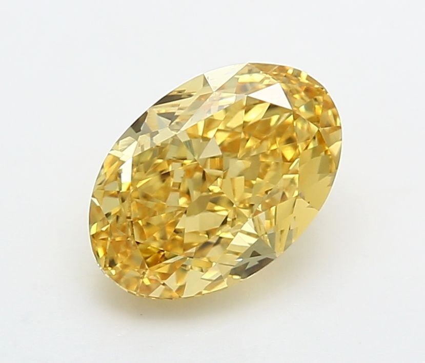 Loose Diamond - OVAL 2.23ct Fancy Vivid Yellow VVS2: Loose Diamond - OVAL 2.23ct Fancy Vivid Yellow VVS2 Source: This is a real non-mined Diamond that has been grown in a lab Shape: OVAL Carats: 2.23 Color: Fancy Vivid Yellow Certification: IGI Video: