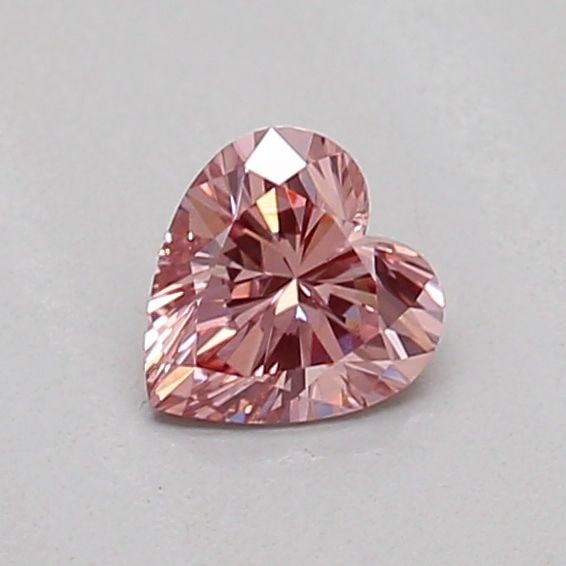 Loose Diamond - HEART 0.21ct Fancy Vivid Brownish Pink VS2: Loose Diamond - HEART 0.21ct Fancy Vivid Brownish Pink VS2 Source: This is a real non-mined Diamond that has been grown in a lab Shape: HEART Carats: 0.21 Color: Fancy Vivid Brownish Pink Certificatio
