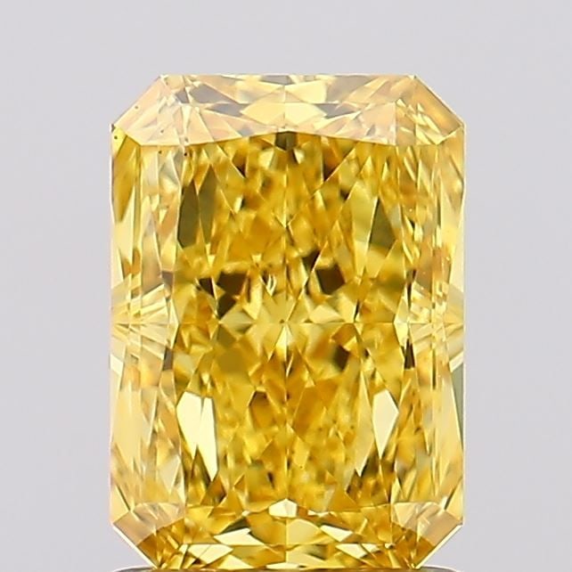 Loose Diamond - RADIANT 1.71ct Fancy Vivid Yellow VS2: Loose Diamond - RADIANT 1.71ct Fancy Vivid Yellow VS2 Source: This is a real non-mined Diamond that has been grown in a lab Shape: RADIANT Carats: 1.71 Color: Fancy Vivid Yellow Certification: IGI Vid
