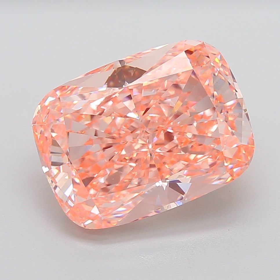 Loose Diamond - CUSHION MODIFIED 13.18ct Fancy Vivid Pink VVS2: Loose Diamond - CUSHION MODIFIED 13.18ct Fancy Vivid Pink VVS2 Source: This is a real non-mined Diamond that has been grown in a lab Shape: CUSHION MODIFIED Carats: 13.18 Color: Fancy Vivid Pink Certi