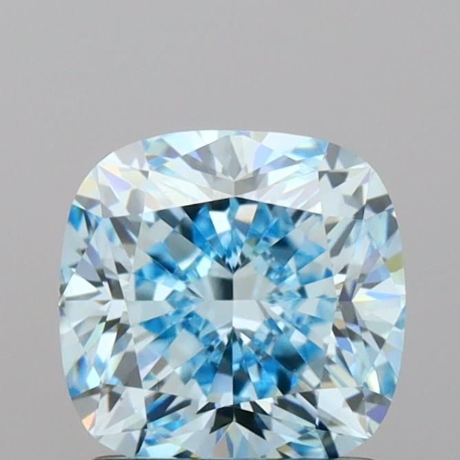 Loose Diamond - CUSHION MODIFIED 1.45ct Fancy Intense Blue VVS2: Loose Diamond - CUSHION MODIFIED 1.45ct Fancy Intense Blue VVS2 Source: This is a real non-mined Diamond that has been grown in a lab Shape: CUSHION MODIFIED Carats: 1.45 Color: Fancy Intense Blue Cer