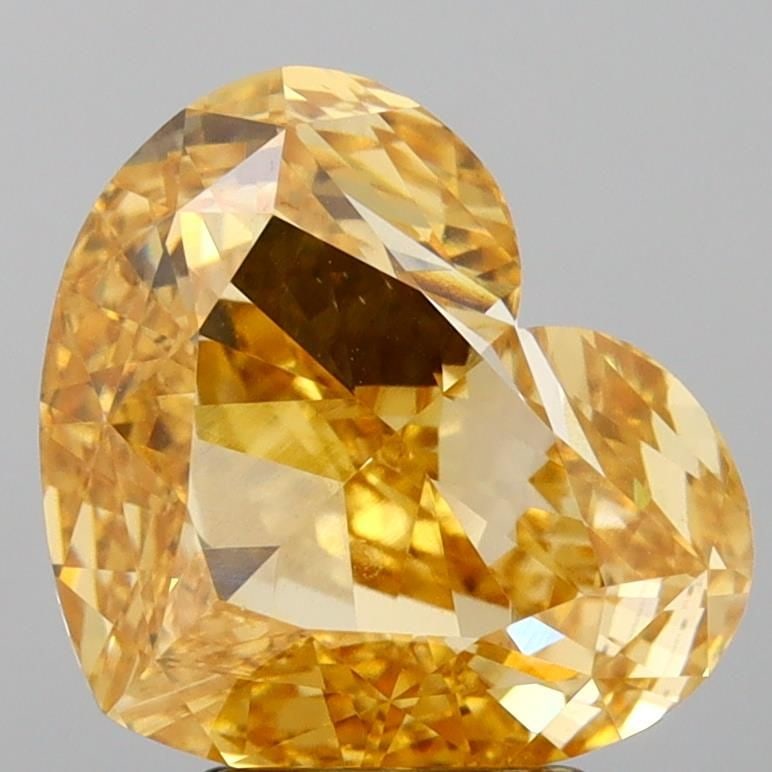 Loose Diamond - HEART 5.52ct Fancy Intense Yellow VVS2: Loose Diamond - HEART 5.52ct Fancy Intense Yellow VVS2 Source: This is a real non-mined Diamond that has been grown in a lab Shape: HEART Carats: 5.52 Color: Fancy Intense Yellow Certification: IGI Vi