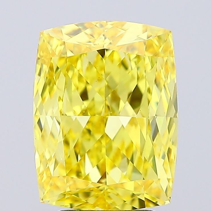 Loose Diamond - CUSHION MODIFIED 4.03ct Fancy Vivid Yellow VS1 (1 of 1)