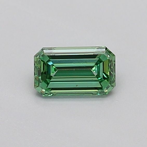 Loose Diamond - EMERALD 0.32ct Fancy Vivid Green VS1: Loose Diamond - EMERALD 0.32ct Fancy Vivid Green VS1 Source: This is a real non-mined Diamond that has been grown in a lab Shape: EMERALD Carats: 0.32 Color: Fancy Vivid Green Certification: IGI Video