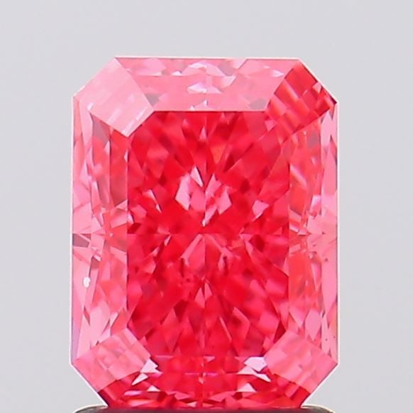 Loose Diamond - RADIANT 1.7ct Fancy Vivid Pink VS1: Loose Diamond - RADIANT 1.7ct Fancy Vivid Pink VS1 Source: This is a real non-mined Diamond that has been grown in a lab Shape: RADIANT Carats: 1.7 Color: Fancy Vivid Pink Certification: IGI Video: