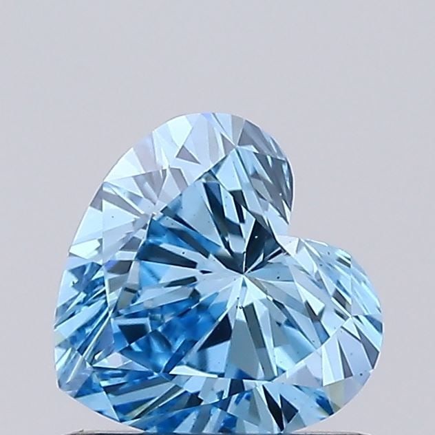 Loose Diamond - HEART 0.59ct Fancy Vivid Blue VS2: Loose Diamond - HEART 0.59ct Fancy Vivid Blue VS2 Source: This is a real non-mined Diamond that has been grown in a lab Shape: HEART Carats: 0.59 Color: Fancy Vivid Blue Certification: IGI Video: