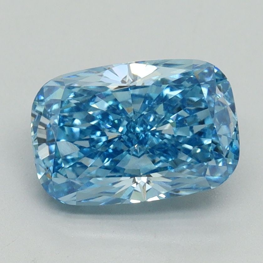 Loose Diamond - CUSHION BRILLIANT 2.02ct Fancy Vivid Blue VVS2: Loose Diamond - CUSHION BRILLIANT 2.02ct Fancy Vivid Blue VVS2 Source: This is a real non-mined Diamond that has been grown in a lab Shape: CUSHION BRILLIANT Carats: 2.02 Color: Fancy Vivid Blue Certi