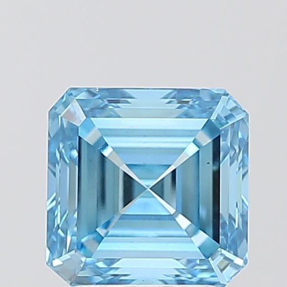 Loose Diamond - ASSCHER 2.0ct Fancy Vivid Blue VS1: Loose Diamond - ASSCHER 2.0ct Fancy Vivid Blue VS1 Source: This is a real non-mined Diamond that has been grown in a lab Shape: ASSCHER Carats: 2.0 Color: Fancy Vivid Blue Certification: NONE Video: