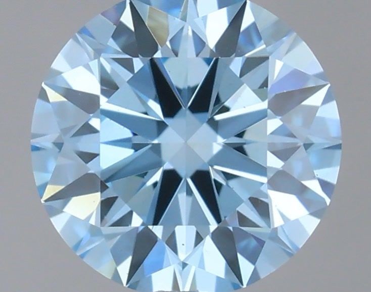 Ideal Loose Diamond - ROUND 0.49ct Fancy Vivid Blue VS1: Ideal Loose Diamond - ROUND 0.49ct Fancy Vivid Blue VS1 Source: This is a real non-mined Diamond that has been grown in a lab Shape: ROUND Carats: 0.49 Color: Fancy Vivid Blue Certification: IGI Video