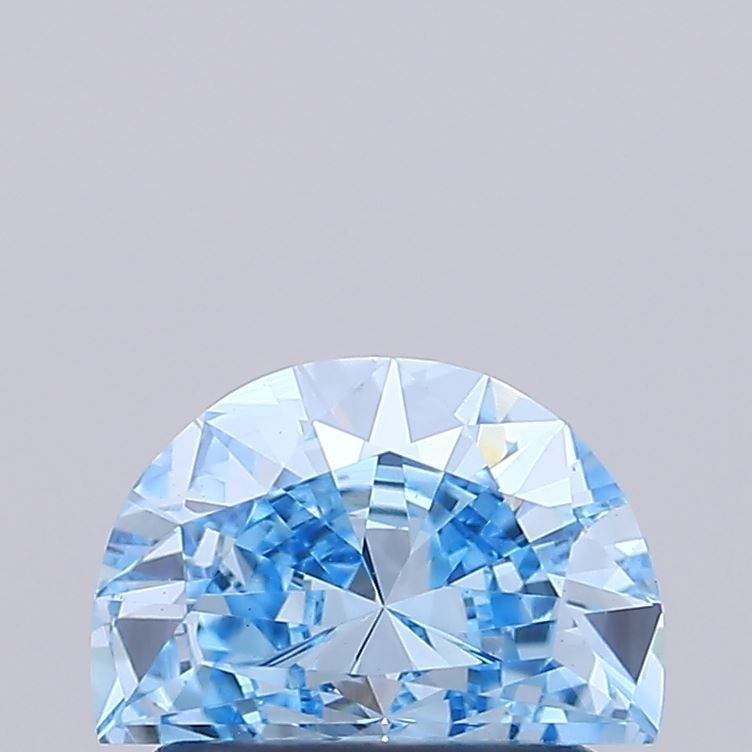 Loose Diamond - HALF MOON 0.98ct Fancy Vivid Blue VS1: Loose Diamond - HALF MOON 0.98ct Fancy Vivid Blue VS1 Source: This is a real non-mined Diamond that has been grown in a lab Shape: HALF MOON Carats: 0.98 Color: Fancy Vivid Blue Certification: IGI Vid