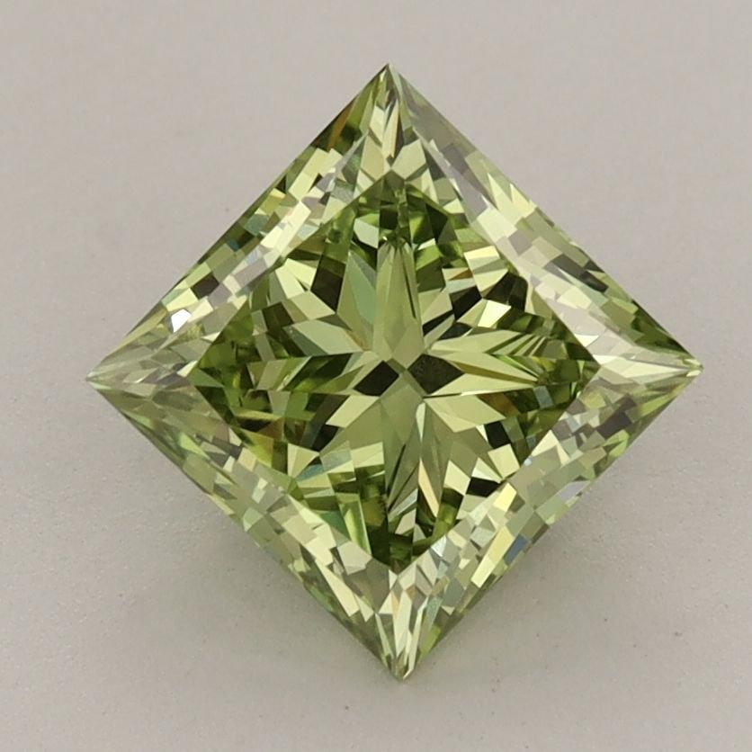 Loose Diamond - PRINCESS 2.04ct Fancy Vivid Green VS1: Loose Diamond - PRINCESS 2.04ct Fancy Vivid Green VS1 Source: This is a real non-mined Diamond that has been grown in a lab Shape: PRINCESS Carats: 2.04 Color: Fancy Vivid Green Certification: IGI Vid