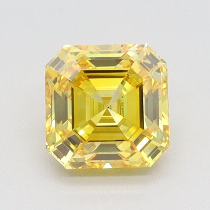 Loose Diamond - SQUARE EMERALD 1.0ct Fancy Vivid Yellow VS1: Loose Diamond - SQUARE EMERALD 1.0ct Fancy Vivid Yellow VS1 Source: This is a real non-mined Diamond that has been grown in a lab Shape: SQUARE EMERALD Carats: 1.0 Color: Fancy Vivid Yellow Certificat