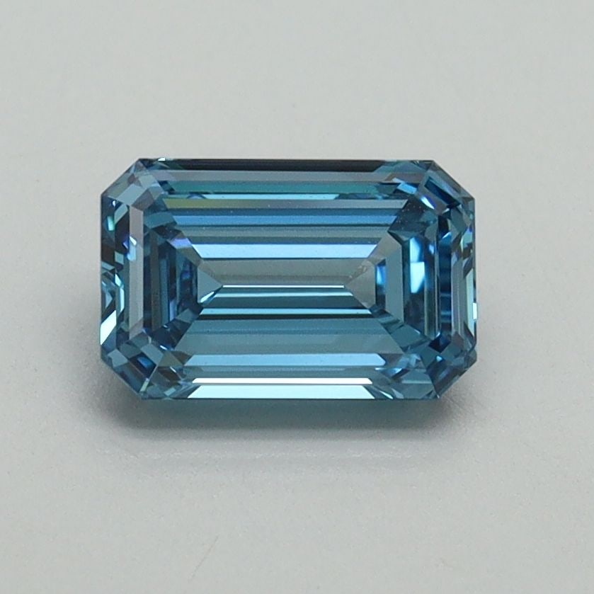 Loose Diamond - EMERALD 1.0ct Fancy Vivid Blue VS1: Loose Diamond - EMERALD 1.0ct Fancy Vivid Blue VS1 Source: This is a real non-mined Diamond that has been grown in a lab Shape: EMERALD Carats: 1.0 Color: Fancy Vivid Blue Certification: IGI Video: