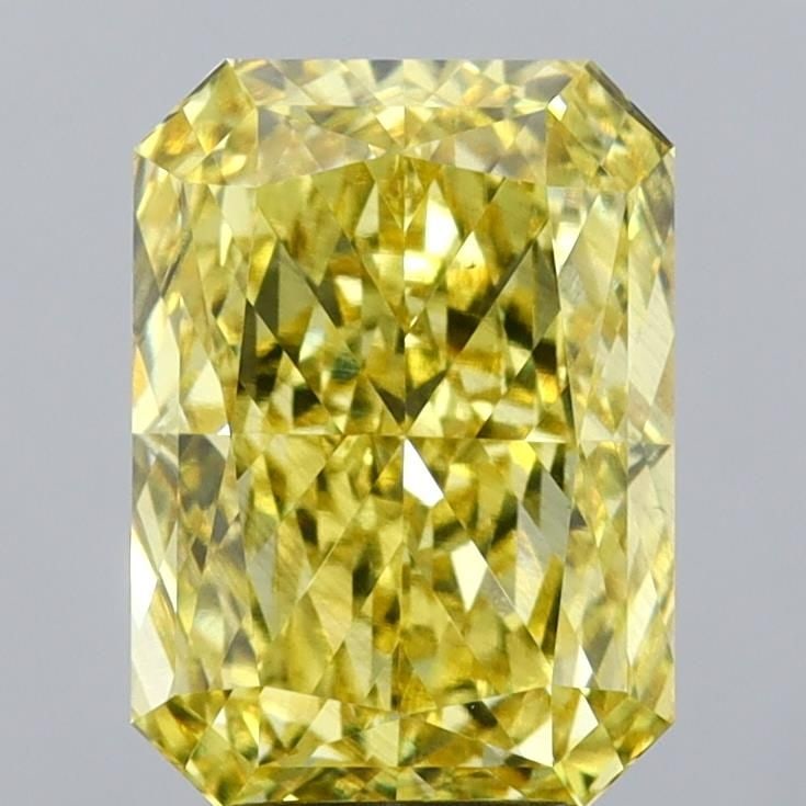 Loose Diamond - RADIANT 4.07ct Fancy Vivid Yellow VS2: Loose Diamond - RADIANT 4.07ct Fancy Vivid Yellow VS2 Source: This is a real non-mined Diamond that has been grown in a lab Shape: RADIANT Carats: 4.07 Color: Fancy Vivid Yellow Certification: IGI Vid
