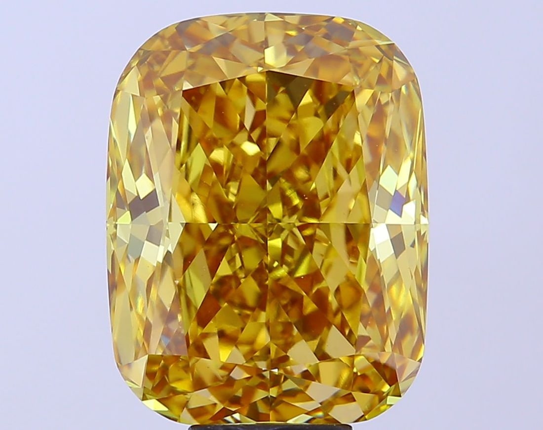 Loose Diamond - CUSHION MODIFIED 11.43ct Fancy Intense Yellow VS1: Loose Diamond - CUSHION MODIFIED 11.43ct Fancy Intense Yellow VS1 Source: This is a real non-mined Diamond that has been grown in a lab Shape: CUSHION MODIFIED Carats: 11.43 Color: Fancy Intense Yello