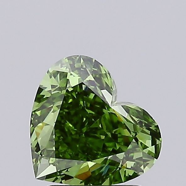 Loose Diamond - HEART 2.06ct Fancy Vivid Green VVS2: Loose Diamond - HEART 2.06ct Fancy Vivid Green VVS2 Source: This is a real non-mined Diamond that has been grown in a lab Shape: HEART Carats: 2.06 Color: Fancy Vivid Green Certification: IGI Video: