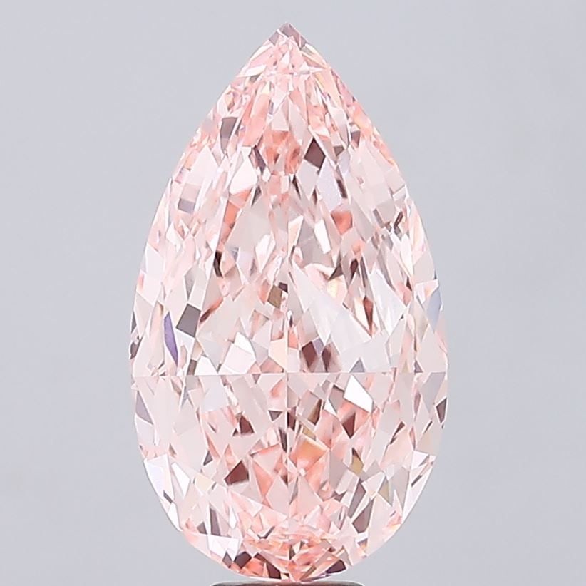 Loose Diamond - PEAR 16.19ct Fancy Vivid Pink VVS2: Loose Diamond - PEAR 16.19ct Fancy Vivid Pink VVS2 Source: This is a real non-mined Diamond that has been grown in a lab Shape: PEAR Carats: 16.19 Color: Fancy Vivid Pink Certification: IGI Video: