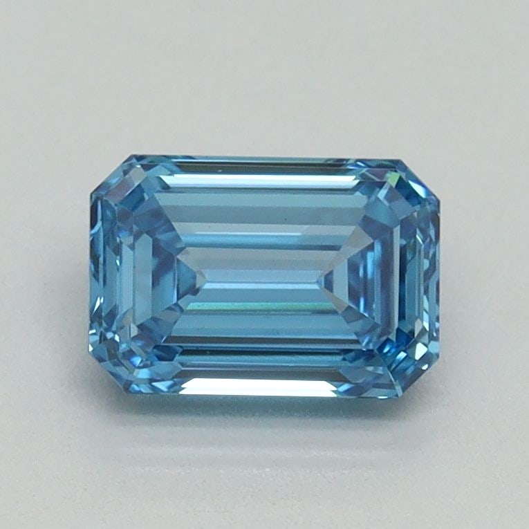 Loose Diamond - EMERALD 1.03ct Fancy Vivid Blue VS1: Loose Diamond - EMERALD 1.03ct Fancy Vivid Blue VS1 Source: This is a real non-mined Diamond that has been grown in a lab Shape: EMERALD Carats: 1.03 Color: Fancy Vivid Blue Certification: IGI Video: