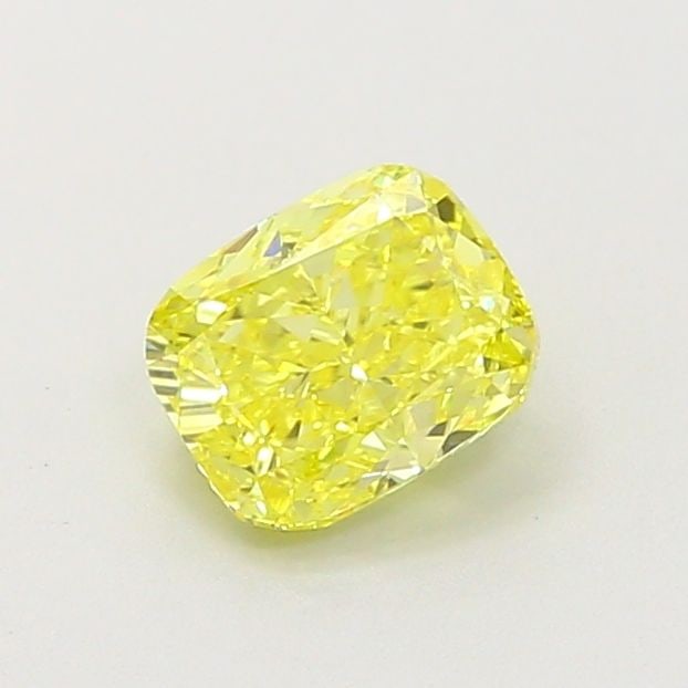 Loose Diamond - CUSHION MODIFIED 0.76ct Fancy Intense Yellow VVS2: Loose Diamond - CUSHION MODIFIED 0.76ct Fancy Intense Yellow VVS2 Source: This is a real non-mined Diamond that has been grown in a lab Shape: CUSHION MODIFIED Carats: 0.76 Color: Fancy Intense Yellow