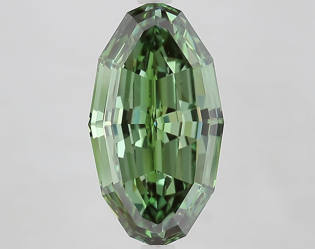 Loose Diamond - OTHER 5.11ct Fancy Vivid Green VS1: Loose Diamond - OTHER 5.11ct Fancy Vivid Green VS1 Source: This is a real non-mined Diamond that has been grown in a lab Shape: OTHER Carats: 5.11 Color: Fancy Vivid Green Certification: IGI Video: