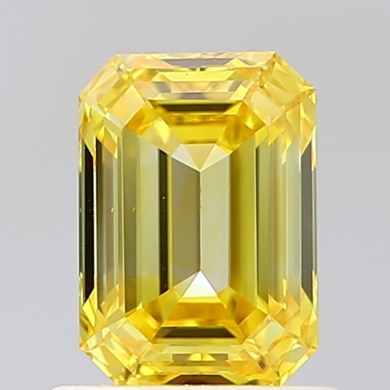 Loose Diamond - EMERALD 1.1ct Fancy Vivid Yellow VS1: Loose Diamond - EMERALD 1.1ct Fancy Vivid Yellow VS1 Source: This is a real non-mined Diamond that has been grown in a lab Shape: EMERALD Carats: 1.1 Color: Fancy Vivid Yellow Certification: IGI Video