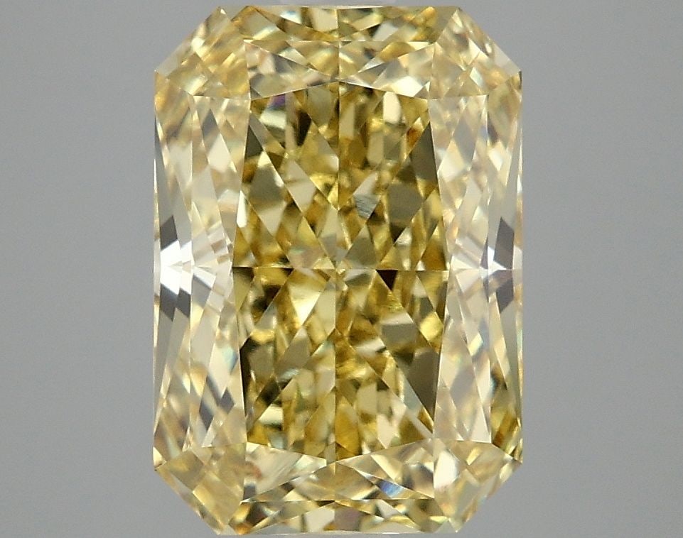 Loose Diamond - RADIANT 4.11ct Fancy Intense Yellow VS1: Loose Diamond - RADIANT 4.11ct Fancy Intense Yellow VS1 Source: This is a real non-mined Diamond that has been grown in a lab Shape: RADIANT Carats: 4.11 Color: Fancy Intense Yellow Certification: IGI