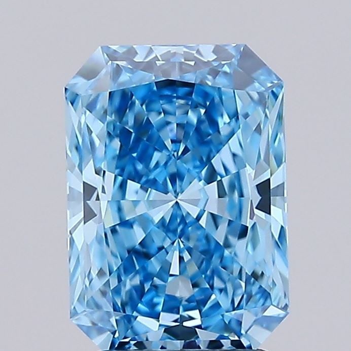 Loose Diamond - RADIANT 2.08ct Fancy Vivid Blue VVS2: Loose Diamond - RADIANT 2.08ct Fancy Vivid Blue VVS2 Source: This is a real non-mined Diamond that has been grown in a lab Shape: RADIANT Carats: 2.08 Color: Fancy Vivid Blue Certification: IGI Video:
