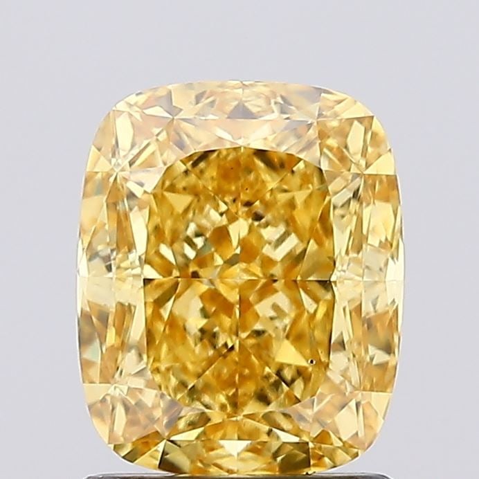 Loose Diamond - CUSHION MODIFIED 1.52ct Fancy Vivid Yellow VS1: Loose Diamond - CUSHION MODIFIED 1.52ct Fancy Vivid Yellow VS1 Source: This is a real non-mined Diamond that has been grown in a lab Shape: CUSHION MODIFIED Carats: 1.52 Color: Fancy Vivid Yellow Cert