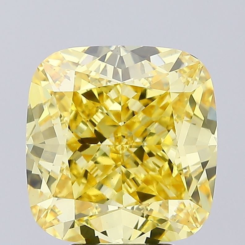 Loose Diamond - CUSHION MODIFIED 6.66ct Fancy Vivid Yellow VS1: Loose Diamond - CUSHION MODIFIED 6.66ct Fancy Vivid Yellow VS1 Source: This is a real non-mined Diamond that has been grown in a lab Shape: CUSHION MODIFIED Carats: 6.66 Color: Fancy Vivid Yellow Cert
