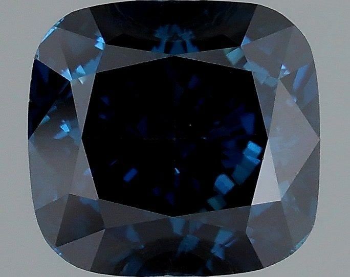 Loose Diamond - CUSHION MODIFIED 1.63ct Fancy Deep Blue VVS2: Loose Diamond - CUSHION MODIFIED 1.63ct Fancy Deep Blue VVS2 Source: This is a real non-mined Diamond that has been grown in a lab Shape: CUSHION MODIFIED Carats: 1.63 Color: Fancy Deep Blue Certifica